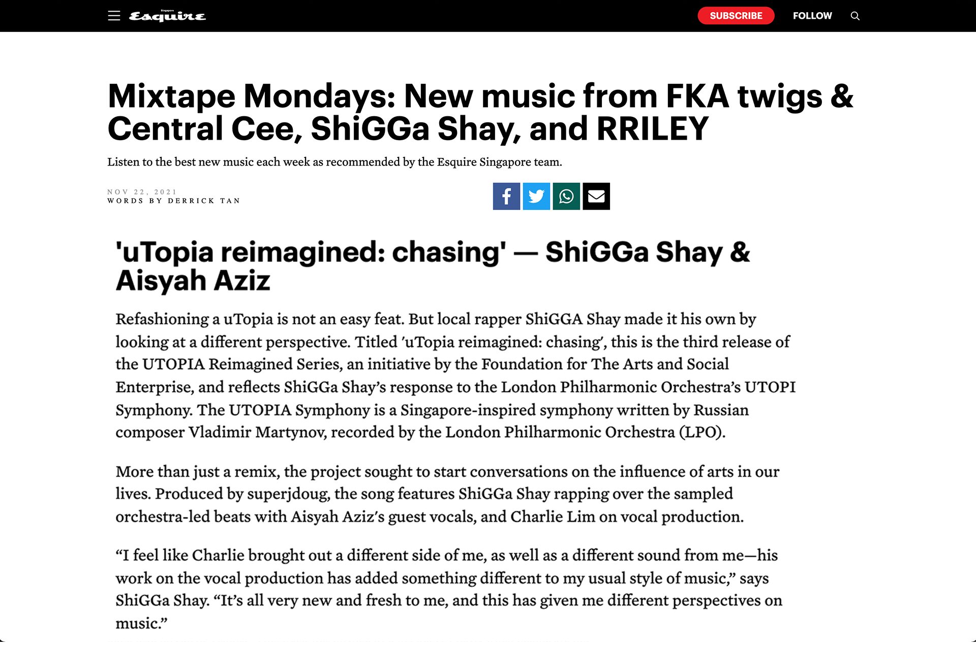 Arts Outreach UTOPIA Reimagined ShiGGA Shay